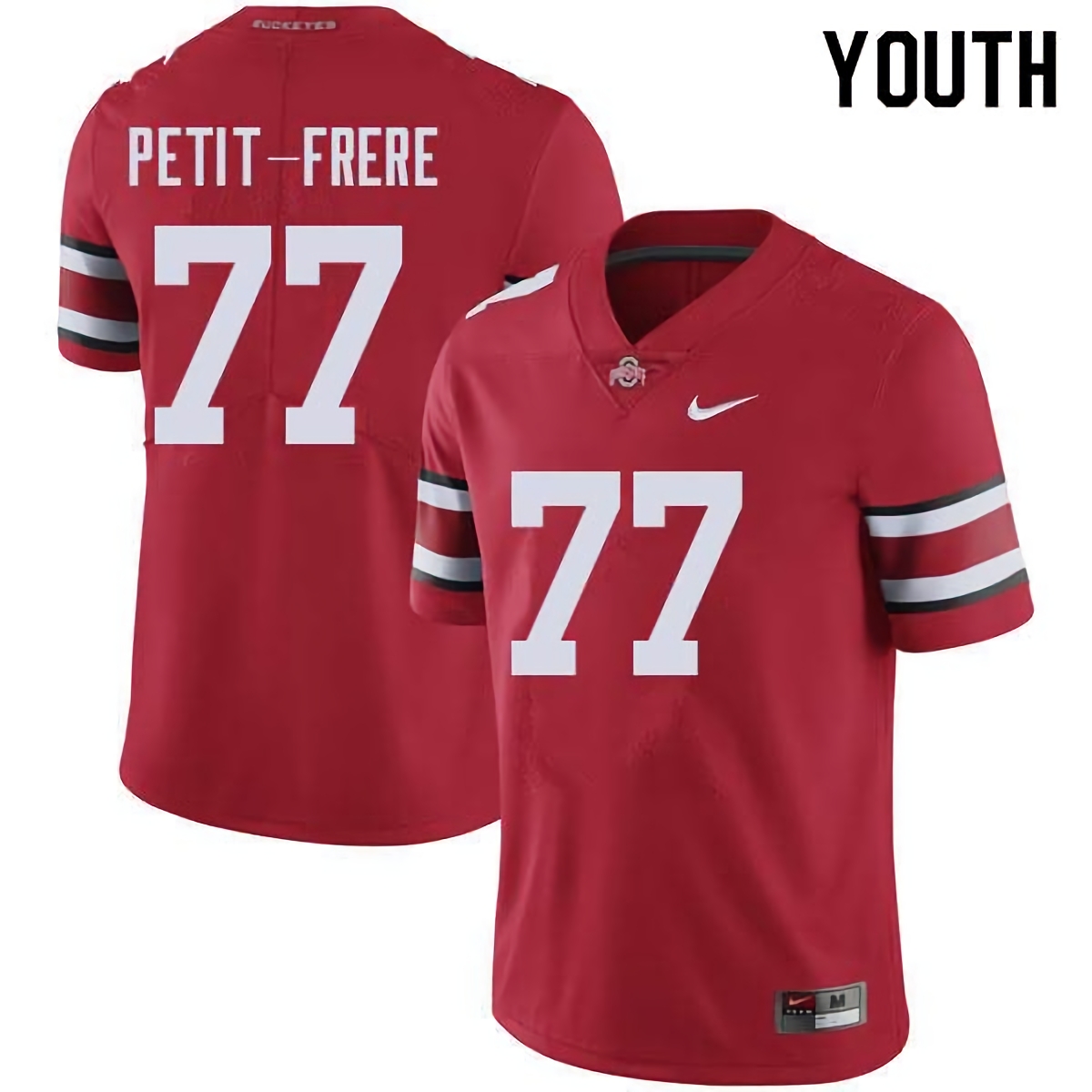 Nicholas Petit-Frere Ohio State Buckeyes Youth NCAA #77 Nike Red College Stitched Football Jersey QSJ5656NF